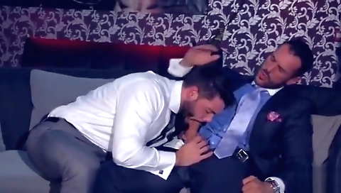 Sexy brunette hair with her black cock