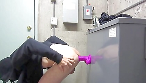 Sexy brunette amateur swallows cum