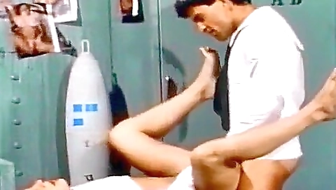 Sexy blonde fucked in a stripper room