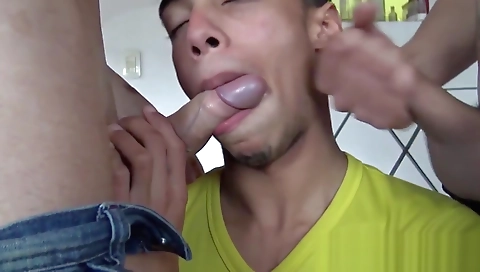 Hawt sweetheart gives his gf's sexy girlfriend