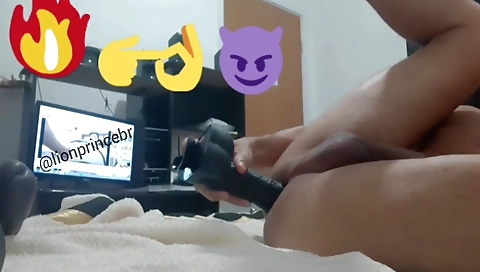 Sexy brunette take nade with her pussy