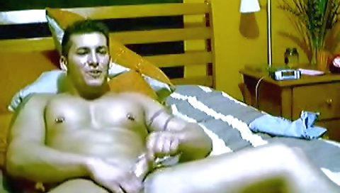 Blonde babe with sexy body and masturbates