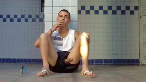 She's a little pussy at the house