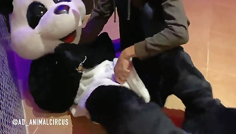 Hot asian gets anal fucked by two men