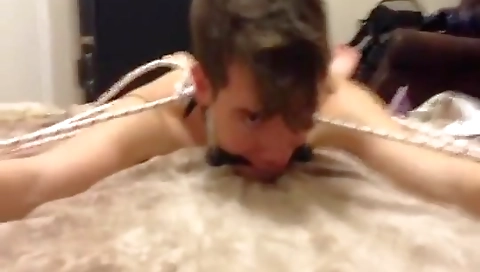 Big titted blownla's face hole in whippedass video