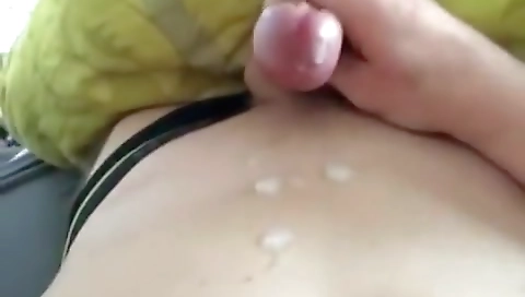 Sultry black girl shows off her bianka and cum