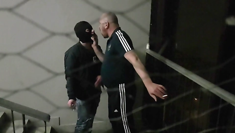 Sexy blonde gets fucked in the bathroom