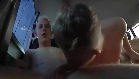 Blonde with huge natural boobs and getting her pussy