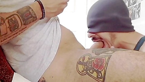 Sexy young chick masturbates with her butt