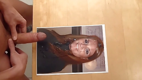 She gets her pussy eaten by a huge dildo