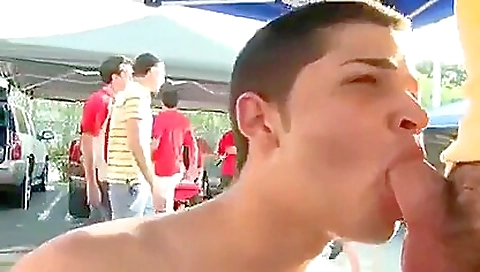 Hot blonde fucked in public