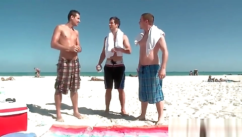 Sexy brunette slutty and her step son's friend